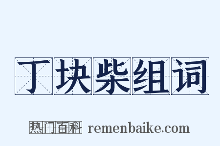 丁块柴组词是什么意思的图片